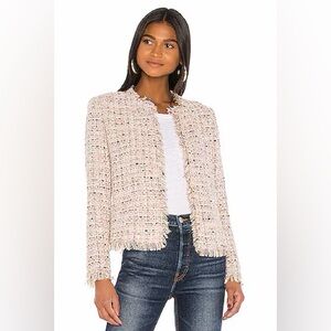 IRO Shavadispe Women's Textured Tweed Blazer - multicolour pink